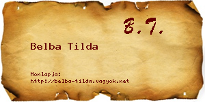 Belba Tilda névjegykártya